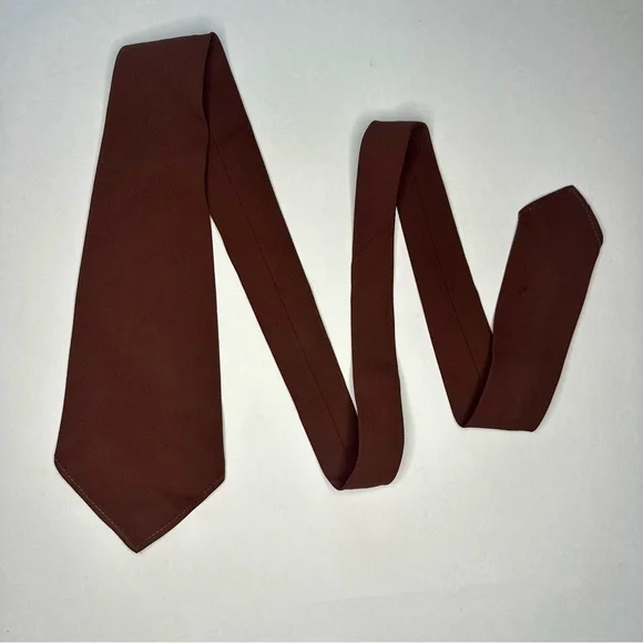 Vintage BOY SCOUTS OF AMERICA Official Branded Brown Necktie Tie - Picture 5 of 7